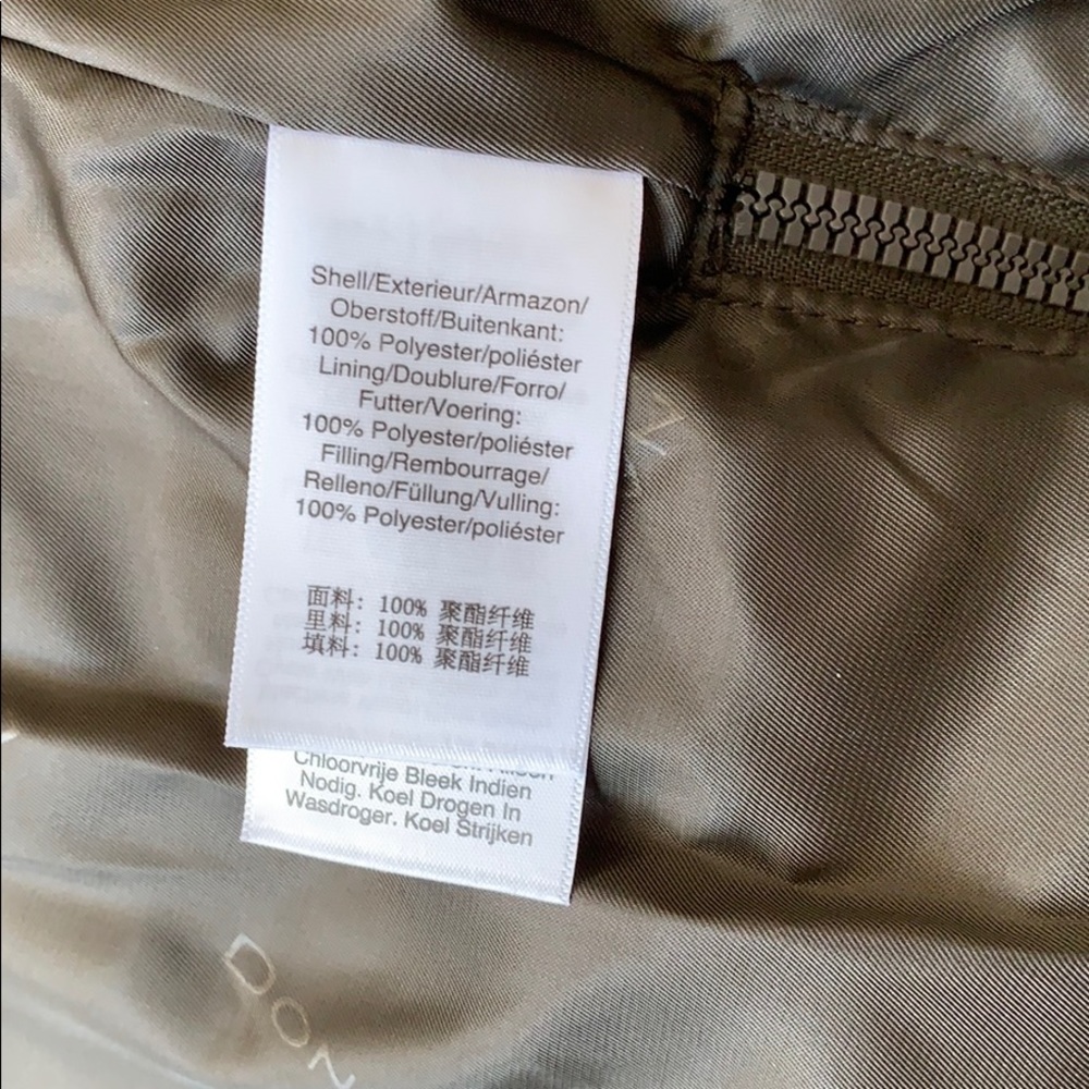 Donna Karan Reglandy Hooded Quilted Coat - Olive M - Picture 8 of 10